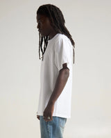 White Distressed "Reality" Short Sleeve T-Shirt