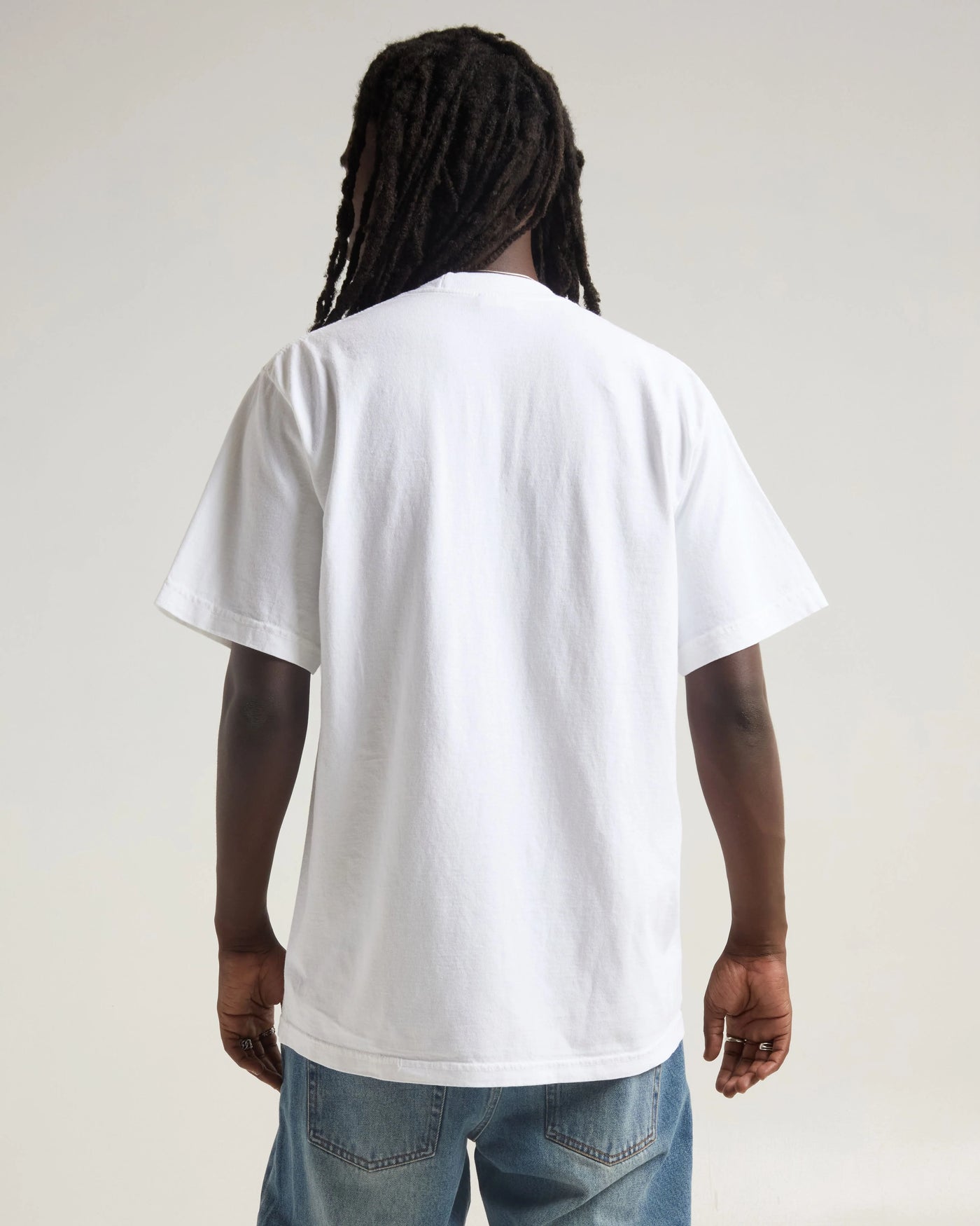 White Distressed "Reality" Short Sleeve T-Shirt