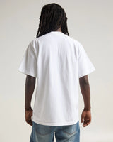 White Distressed "Reality" Short Sleeve T-Shirt