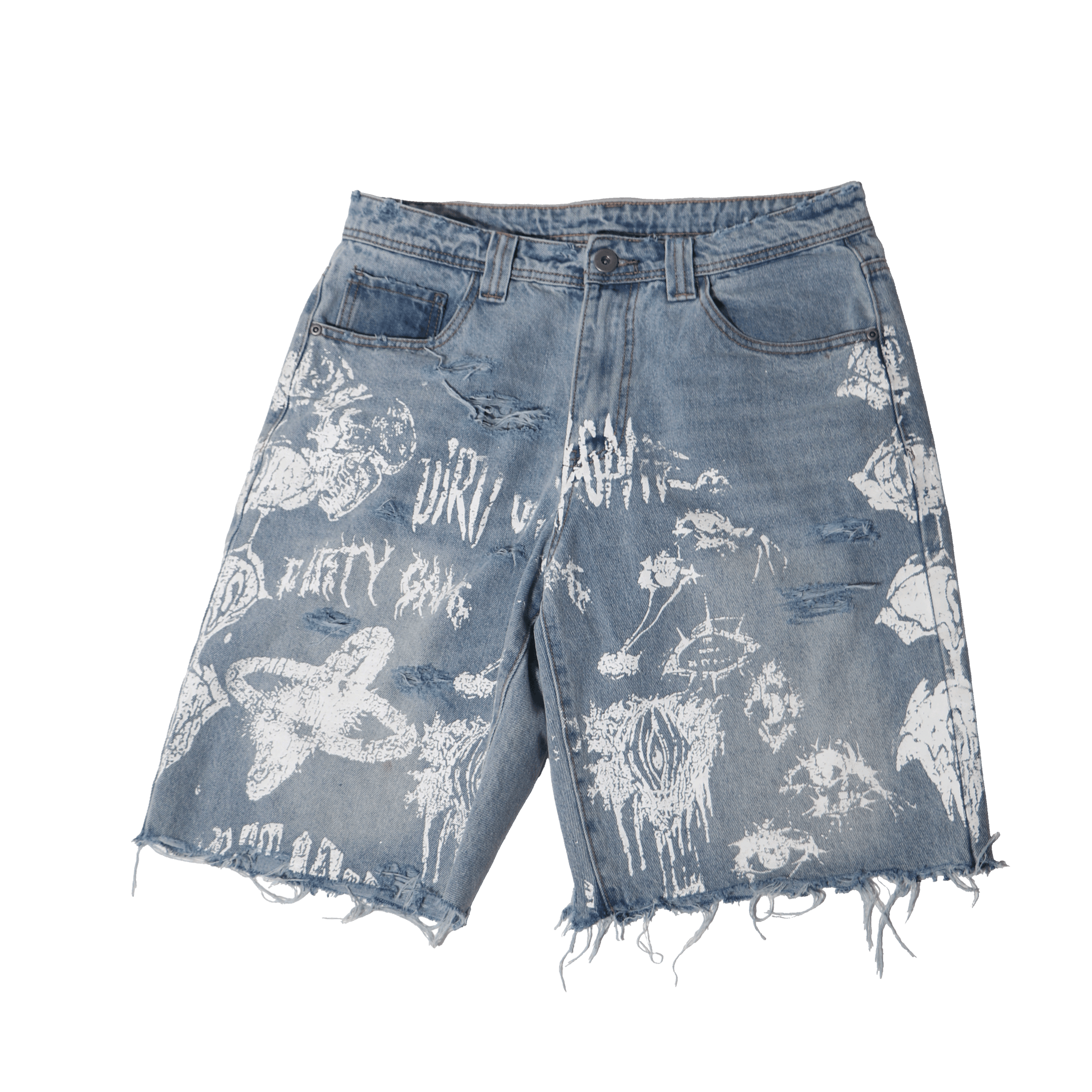 DISTRESSED JORTS