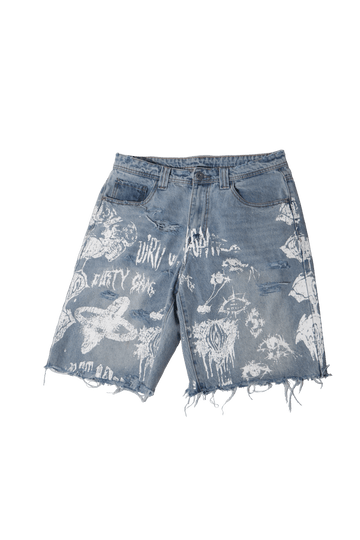 DISTRESSED JORTS